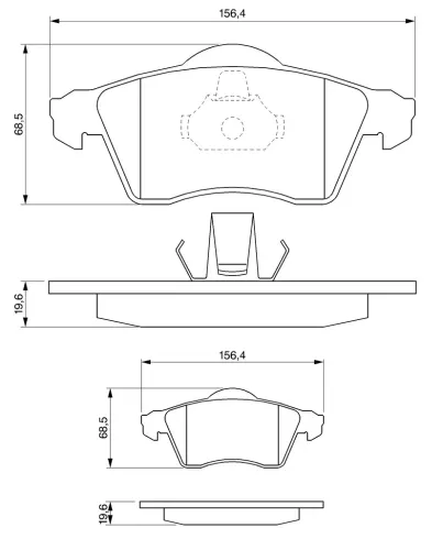 Bremsbelagsatz, Scheibenbremse BOSCH 0 986 494 008 Bild Bremsbelagsatz, Scheibenbremse BOSCH 0 986 494 008