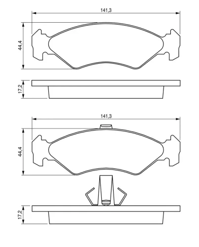 Bremsbelagsatz, Scheibenbremse BOSCH 0 986 424 416 Bild Bremsbelagsatz, Scheibenbremse BOSCH 0 986 424 416