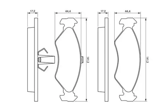 Bremsbelagsatz, Scheibenbremse BOSCH 0 986 424 416 Bild Bremsbelagsatz, Scheibenbremse BOSCH 0 986 424 416