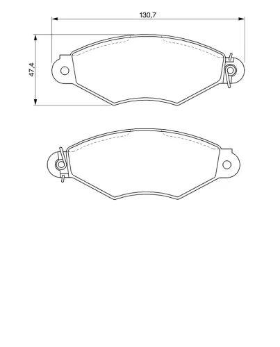 Bremsbelagsatz, Scheibenbremse Vorderachse BOSCH 0 986 424 453 Bild Bremsbelagsatz, Scheibenbremse Vorderachse BOSCH 0 986 424 453