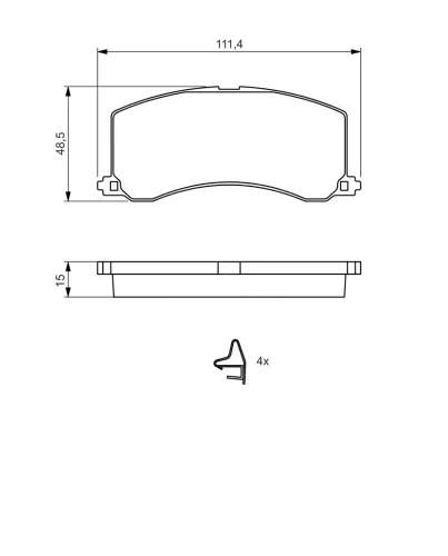 Bremsbelagsatz, Scheibenbremse BOSCH 0 986 424 465 Bild Bremsbelagsatz, Scheibenbremse BOSCH 0 986 424 465