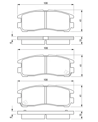 Bremsbelagsatz, Scheibenbremse Hinterachse BOSCH 0 986 424 467 Bild Bremsbelagsatz, Scheibenbremse Hinterachse BOSCH 0 986 424 467