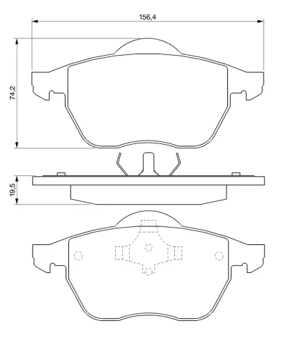 Bremsbelagsatz, Scheibenbremse BOSCH 0 986 424 481 Bild Bremsbelagsatz, Scheibenbremse BOSCH 0 986 424 481