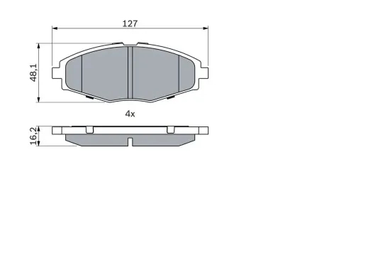 Bremsbelagsatz, Scheibenbremse BOSCH 0 986 424 512 Bild Bremsbelagsatz, Scheibenbremse BOSCH 0 986 424 512