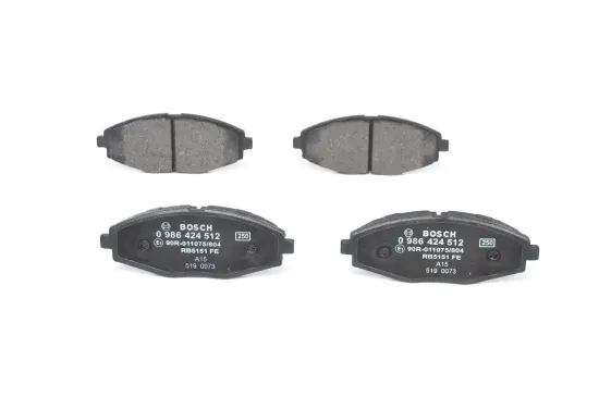 Bremsbelagsatz, Scheibenbremse BOSCH 0 986 424 512 Bild Bremsbelagsatz, Scheibenbremse BOSCH 0 986 424 512