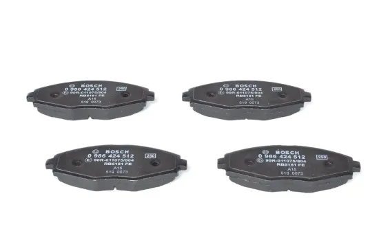 Bremsbelagsatz, Scheibenbremse BOSCH 0 986 424 512 Bild Bremsbelagsatz, Scheibenbremse BOSCH 0 986 424 512