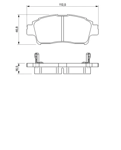 Bremsbelagsatz, Scheibenbremse Vorderachse BOSCH 0 986 424 535 Bild Bremsbelagsatz, Scheibenbremse Vorderachse BOSCH 0 986 424 535