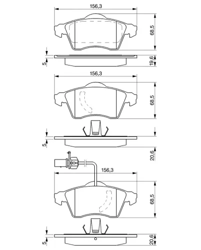 Bremsbelagsatz, Scheibenbremse BOSCH 0 986 424 537 Bild Bremsbelagsatz, Scheibenbremse BOSCH 0 986 424 537