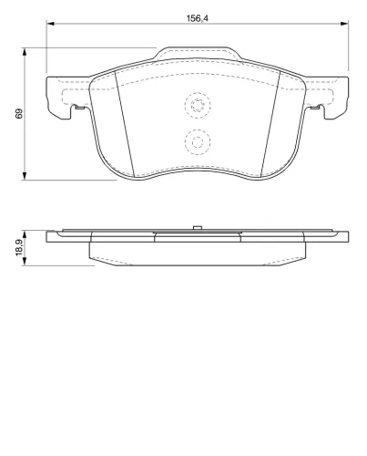 Bremsbelagsatz, Scheibenbremse Vorderachse BOSCH 0 986 424 540 Bild Bremsbelagsatz, Scheibenbremse Vorderachse BOSCH 0 986 424 540