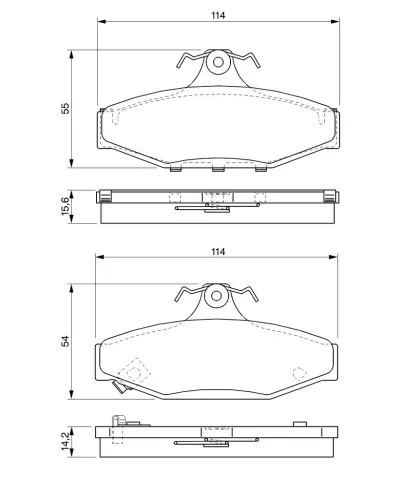 Bremsbelagsatz, Scheibenbremse BOSCH 0 986 424 561 Bild Bremsbelagsatz, Scheibenbremse BOSCH 0 986 424 561