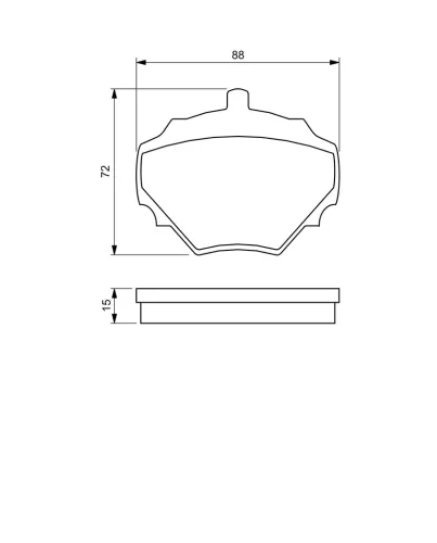 Bremsbelagsatz, Scheibenbremse BOSCH 0 986 424 563 Bild Bremsbelagsatz, Scheibenbremse BOSCH 0 986 424 563