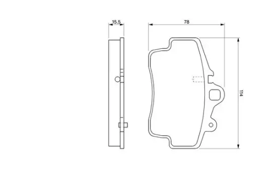 Bremsbelagsatz, Scheibenbremse Vorderachse BOSCH 0 986 424 570 Bild Bremsbelagsatz, Scheibenbremse Vorderachse BOSCH 0 986 424 570