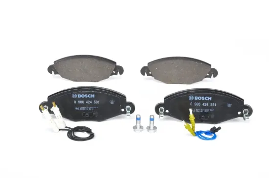 Bremsbelagsatz, Scheibenbremse Vorderachse BOSCH 0 986 424 581 Bild Bremsbelagsatz, Scheibenbremse Vorderachse BOSCH 0 986 424 581