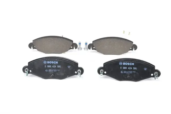 Bremsbelagsatz, Scheibenbremse Vorderachse BOSCH 0 986 424 581 Bild Bremsbelagsatz, Scheibenbremse Vorderachse BOSCH 0 986 424 581
