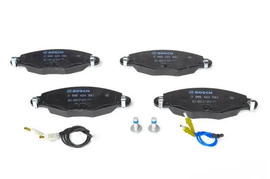 Bremsbelagsatz, Scheibenbremse Vorderachse BOSCH 0 986 424 581 Bild Bremsbelagsatz, Scheibenbremse Vorderachse BOSCH 0 986 424 581