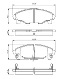 Bremsbelagsatz, Scheibenbremse Vorderachse BOSCH 0 986 424 590