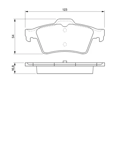 Bremsbelagsatz, Scheibenbremse Vorderachse Hinterachse BOSCH 0 986 424 617 Bild Bremsbelagsatz, Scheibenbremse Vorderachse Hinterachse BOSCH 0 986 424 617