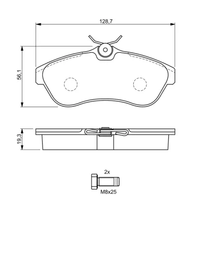 Bremsbelagsatz, Scheibenbremse BOSCH 0 986 424 635 Bild Bremsbelagsatz, Scheibenbremse BOSCH 0 986 424 635