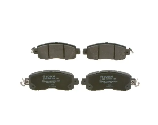 Bremsbelagsatz, Scheibenbremse Vorderachse BOSCH 0 986 424 638 Bild Bremsbelagsatz, Scheibenbremse Vorderachse BOSCH 0 986 424 638