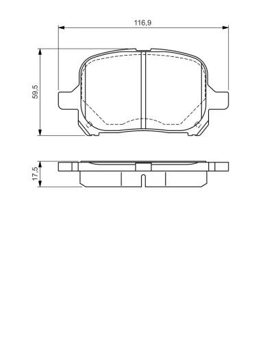 Bremsbelagsatz, Scheibenbremse BOSCH 0 986 424 639 Bild Bremsbelagsatz, Scheibenbremse BOSCH 0 986 424 639