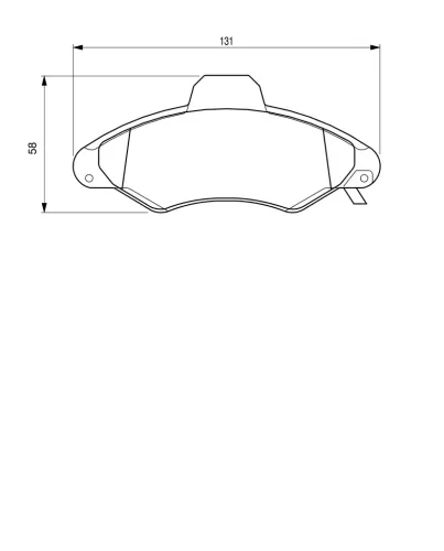 Bremsbelagsatz, Scheibenbremse Vorderachse BOSCH 0 986 424 644 Bild Bremsbelagsatz, Scheibenbremse Vorderachse BOSCH 0 986 424 644