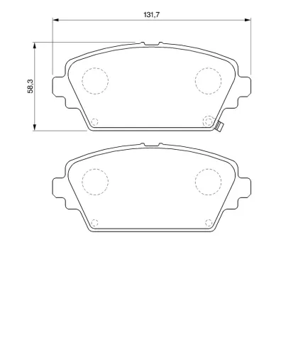 Bremsbelagsatz, Scheibenbremse Vorderachse BOSCH 0 986 424 663 Bild Bremsbelagsatz, Scheibenbremse Vorderachse BOSCH 0 986 424 663