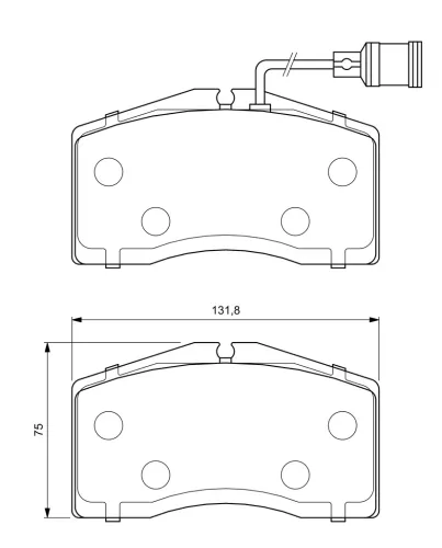 Bremsbelagsatz, Scheibenbremse BOSCH 0 986 424 664 Bild Bremsbelagsatz, Scheibenbremse BOSCH 0 986 424 664
