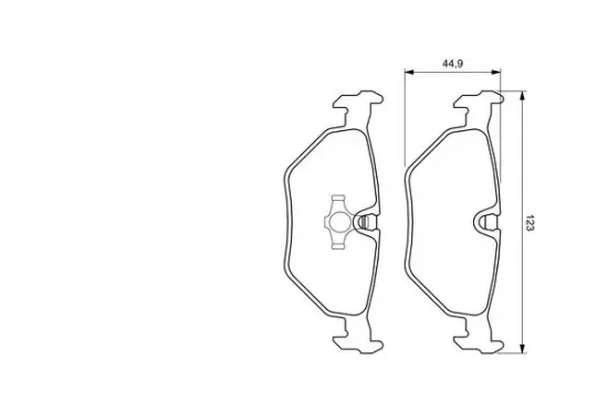 Bremsbelagsatz, Scheibenbremse Hinterachse BOSCH 0 986 424 667 Bild Bremsbelagsatz, Scheibenbremse Hinterachse BOSCH 0 986 424 667