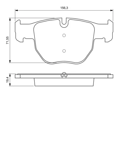 Bremsbelagsatz, Scheibenbremse Vorderachse BOSCH 0 986 424 687 Bild Bremsbelagsatz, Scheibenbremse Vorderachse BOSCH 0 986 424 687