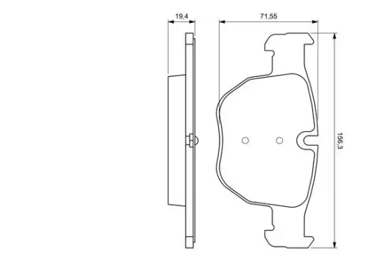 Bremsbelagsatz, Scheibenbremse Vorderachse BOSCH 0 986 424 687 Bild Bremsbelagsatz, Scheibenbremse Vorderachse BOSCH 0 986 424 687