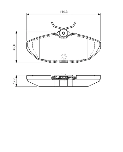 Bremsbelagsatz, Scheibenbremse Hinterachse Hinterachse BOSCH 0 986 424 702 Bild Bremsbelagsatz, Scheibenbremse Hinterachse Hinterachse BOSCH 0 986 424 702
