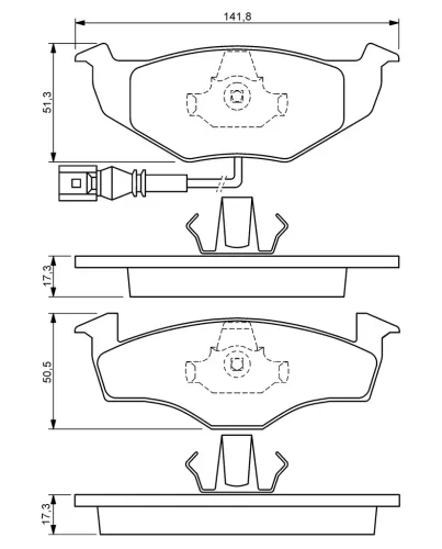 Bremsbelagsatz, Scheibenbremse BOSCH 0 986 424 723 Bild Bremsbelagsatz, Scheibenbremse BOSCH 0 986 424 723
