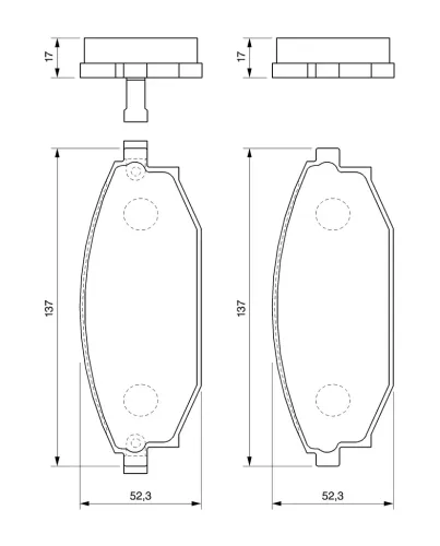 Bremsbelagsatz, Scheibenbremse Vorderachse BOSCH 0 986 424 727 Bild Bremsbelagsatz, Scheibenbremse Vorderachse BOSCH 0 986 424 727