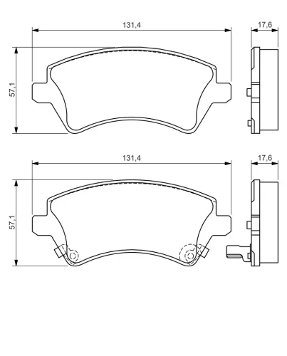Bremsbelagsatz, Scheibenbremse BOSCH 0 986 424 735 Bild Bremsbelagsatz, Scheibenbremse BOSCH 0 986 424 735