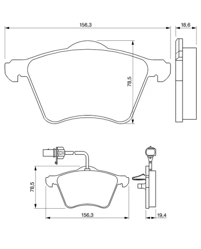 Bremsbelagsatz, Scheibenbremse BOSCH 0 986 424 780 Bild Bremsbelagsatz, Scheibenbremse BOSCH 0 986 424 780