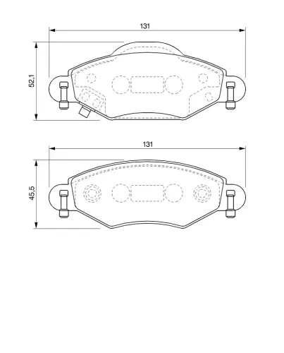 Bremsbelagsatz, Scheibenbremse Vorderachse BOSCH 0 986 424 788 Bild Bremsbelagsatz, Scheibenbremse Vorderachse BOSCH 0 986 424 788