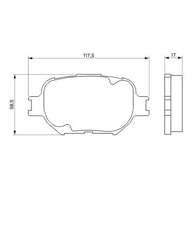 Bremsbelagsatz, Scheibenbremse BOSCH 0 986 424 808 Bild Bremsbelagsatz, Scheibenbremse BOSCH 0 986 424 808