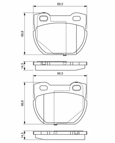 Bremsbelagsatz, Scheibenbremse BOSCH 0 986 424 827 Bild Bremsbelagsatz, Scheibenbremse BOSCH 0 986 424 827
