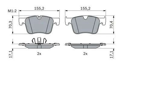 Bremsbelagsatz, Scheibenbremse BOSCH 0 986 424 860 Bild Bremsbelagsatz, Scheibenbremse BOSCH 0 986 424 860