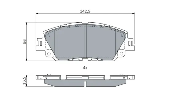 Bremsbelagsatz, Scheibenbremse BOSCH 0 986 424 899 Bild Bremsbelagsatz, Scheibenbremse BOSCH 0 986 424 899