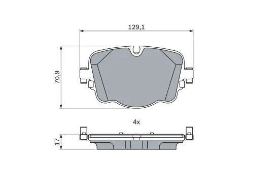 Bremsbelagsatz, Scheibenbremse BOSCH 0 986 424 948 Bild Bremsbelagsatz, Scheibenbremse BOSCH 0 986 424 948