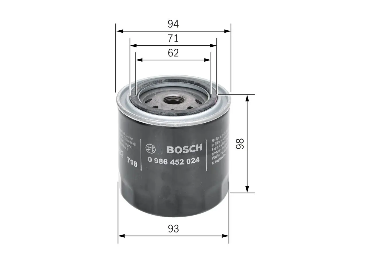Ölfilter BOSCH 0 986 452 024