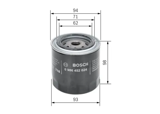 Ölfilter BOSCH 0 986 452 024 Bild Ölfilter BOSCH 0 986 452 024