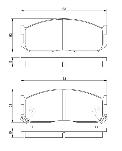 Bremsbelagsatz, Scheibenbremse BOSCH 0 986 460 020 Bild Bremsbelagsatz, Scheibenbremse BOSCH 0 986 460 020