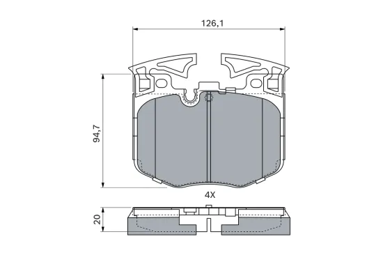 Bremsbelagsatz, Scheibenbremse BOSCH 0 986 460 060 Bild Bremsbelagsatz, Scheibenbremse BOSCH 0 986 460 060