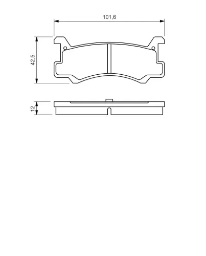 Bremsbelagsatz, Scheibenbremse BOSCH 0 986 460 080 Bild Bremsbelagsatz, Scheibenbremse BOSCH 0 986 460 080