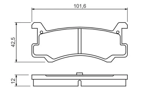 Bremsbelagsatz, Scheibenbremse BOSCH 0 986 460 080 Bild Bremsbelagsatz, Scheibenbremse BOSCH 0 986 460 080