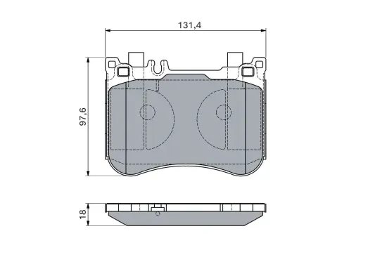 Bremsbelagsatz, Scheibenbremse BOSCH 0 986 460 124 Bild Bremsbelagsatz, Scheibenbremse BOSCH 0 986 460 124
