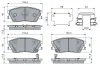 Bremsbelagsatz, Scheibenbremse Vorderachse BOSCH 0 986 460 155 Bild Bremsbelagsatz, Scheibenbremse Vorderachse BOSCH 0 986 460 155