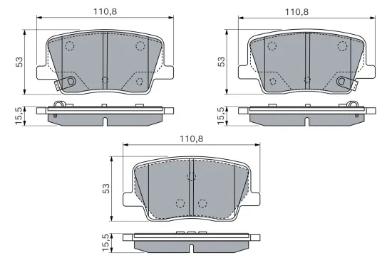 Bremsbelagsatz, Scheibenbremse BOSCH 0 986 460 190 Bild Bremsbelagsatz, Scheibenbremse BOSCH 0 986 460 190